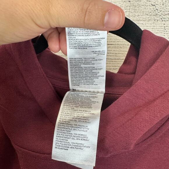 Reebok Unisex Maroon Hip Hop Graphic Pullover Hoodie Size Large - Picture 8 of 9